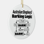 Australian Shepherd Barking Logic Keramisch Ornament (Rechts)