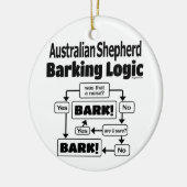 Australian Shepherd Barking Logic Keramisch Ornament (Links)