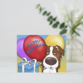 Australian Shepherd Birthday Briefkaart (Staand voorkant)