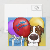 Australian Shepherd Birthday Briefkaart (Voorkant / Achterkant)