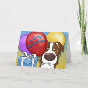 Australian Shepherd Birthday Card Kaart