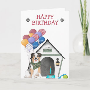 Australian Shepherd Birthday Party Kaart
