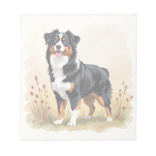 Australian Shepherd Black Tricolor Aussie Dog Notitieblok