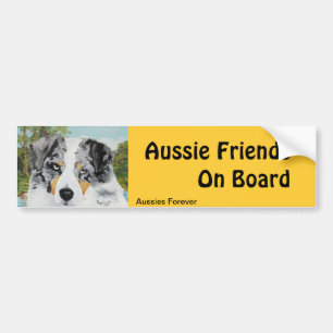 Australian Shepherd Blue Merle Dog Bumpersticker