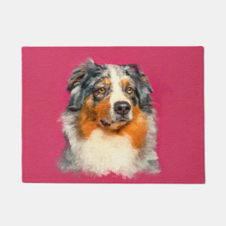 Australian Shepherd - Blue Merle Portrait Deurmat
