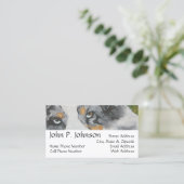 Australian Shepherd ~ Blue Merle Portrait Visitekaartje (Staand voorkant)