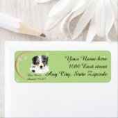 Australian Shepherd Blue Merle Return Addy Label (Insitu)