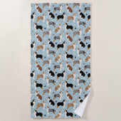 Australian Shepherd Botten and Paws Beach Towel Strandlaken (Voorkant)