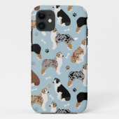 Australian Shepherd Botten and Paws Case-Mate iPhone Case (Achterkant)
