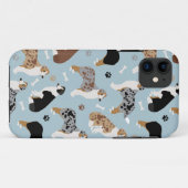 Australian Shepherd Botten and Paws Case-Mate iPhone Case (Achterkant (horizontaal))
