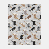 Australian Shepherd Botten and Paws Fleece Blanket (Voorkant)