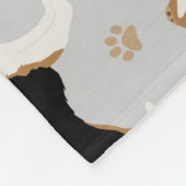 Australian Shepherd Botten and Paws Fleece Blanket Deken (Hoek)