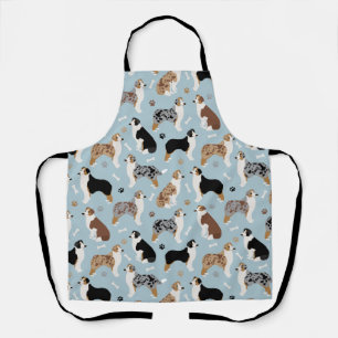 Australian Shepherd Botten and Paws Schort