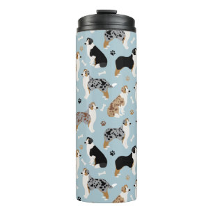 Australian Shepherd Botten and Paws Thermal Tumble Thermosbeker