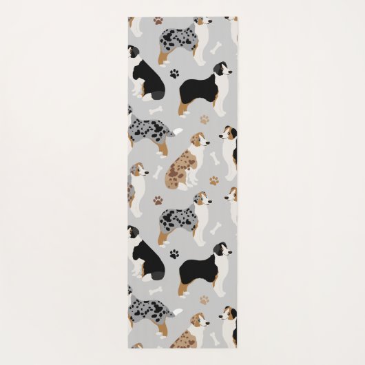 Australian Shepherd Botten and Paws Yogamat (Achterkant)