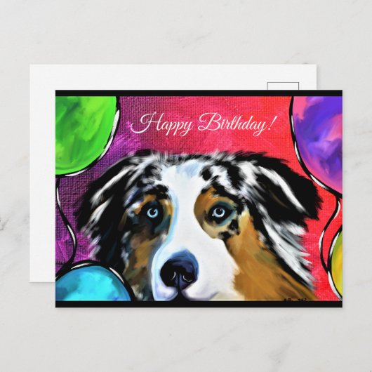 AUSTRALIAN SHEPHERD  BRIEFKAART (Voorkant / Achterkant)