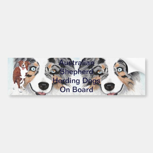 Australian Shepherd Bumpersticker (Voorkant)