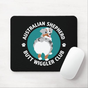 Australian Shepherd Butt Wiggler Club (Blue Merle) Muismat