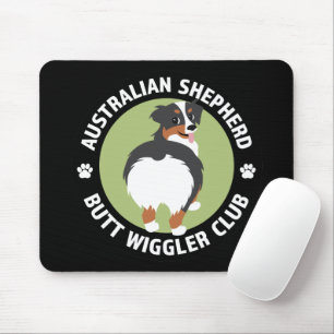Australian Shepherd Butt Wiggler Club (Tricolor) Muismat