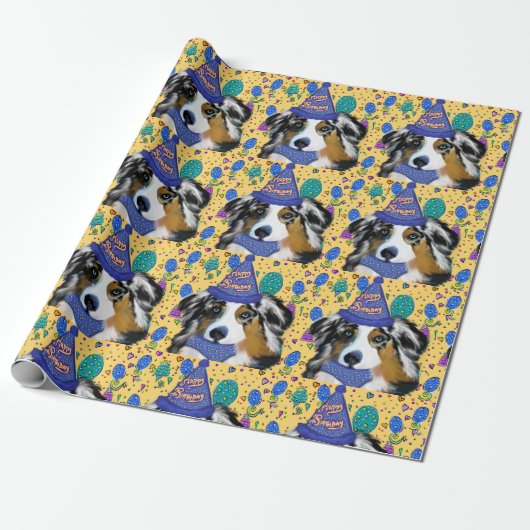 AUSTRALIAN SHEPHERD CADEAUPAPIER (Uitgerold)