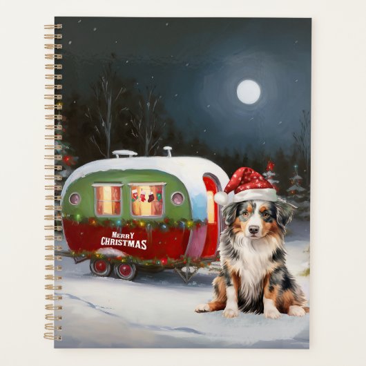 Australian Shepherd Caravan Christmas Adventure (Devant)