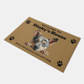 Australian Shepherd Cattle Dog Deurmat (Schuin)