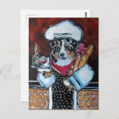 AUSTRALIAN SHEPHERD CHEF BRIEFKAART (Voorkant / Achterkant)