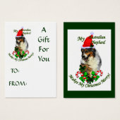 Australian Shepherd Christmas Cadeaux Nom Tags (Devant & derrière)