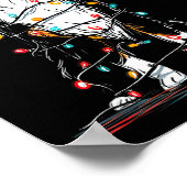 Australian Shepherd Christmas Graphics Dog Lights  Poster (Hoek)