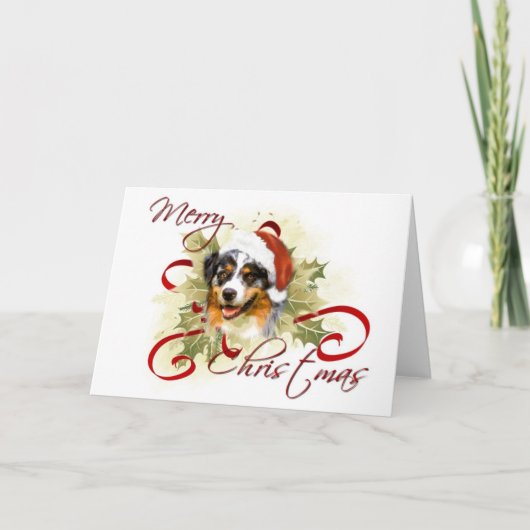 Australian Shepherd Christmas Kaarten (Voorkant)