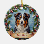 Australian Shepherd Christmas Ornament (Voorkant)