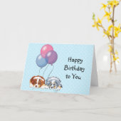 Australian Shepherd Custom Bonne Carte d'anniversa (Fleur jaune)