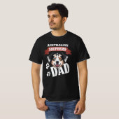 Australian Shepherd Dad, Dog Dad T-shirt (Voorkant volledig)