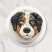 Australian Shepherd Dog 3D geïnspireerd Bedankjes Labels (Voorkant)