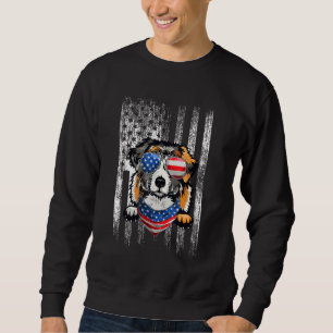 Australian Shepherd Dog American Flag Patriotic 4t Trui