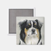 Australian Shepherd Dog Art Magnet Magneet (Voorkant / Achterkant)