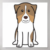 Australian Shepherd Dog Cartoon Poster (Voorkant)