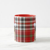 Australian Shepherd Dog en Plaid Kerst Mok (Midden)