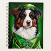 Australian Shepherd dog en tenue de St. Patrick's  (Devant)