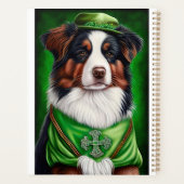 Australian Shepherd dog en tenue de St. Patrick's  (Dos)