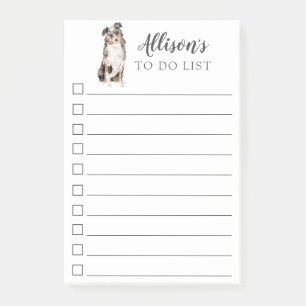 Australian Shepherd Dog, gepersonaliseerd om lijst Post-it® Notes