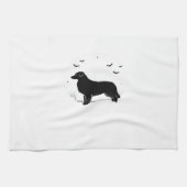 Australian Shepherd Dog � Halloween Moon Silhouett Theedoek (Horizontaal)