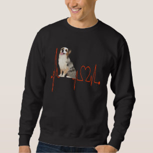Australian Shepherd Dog Heartbeat EKG My Dogs My C Trui