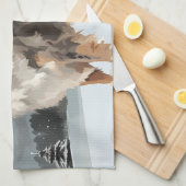 Australian Shepherd Dog in Sneeuwkerst Theedoek (Quarter Fold)