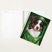 Australian Shepherd dog in St. Patrick's Day Dress Planner (Display)