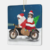 Australian Shepherd Dog kerstkerstkerstman Keramisch Ornament (Links)