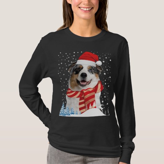 Australian Shepherd Dog laide de Noël Sweat amusan (Devant)