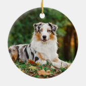 Australian Shepherd Dog Memorial Keramisch Ornament (Achterkant)