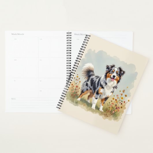 Australian Shepherd Dog Merle Long Tail (Devant avec enveloppe)