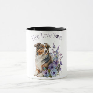 Australian Shepherd Dog Mom Floral Mok